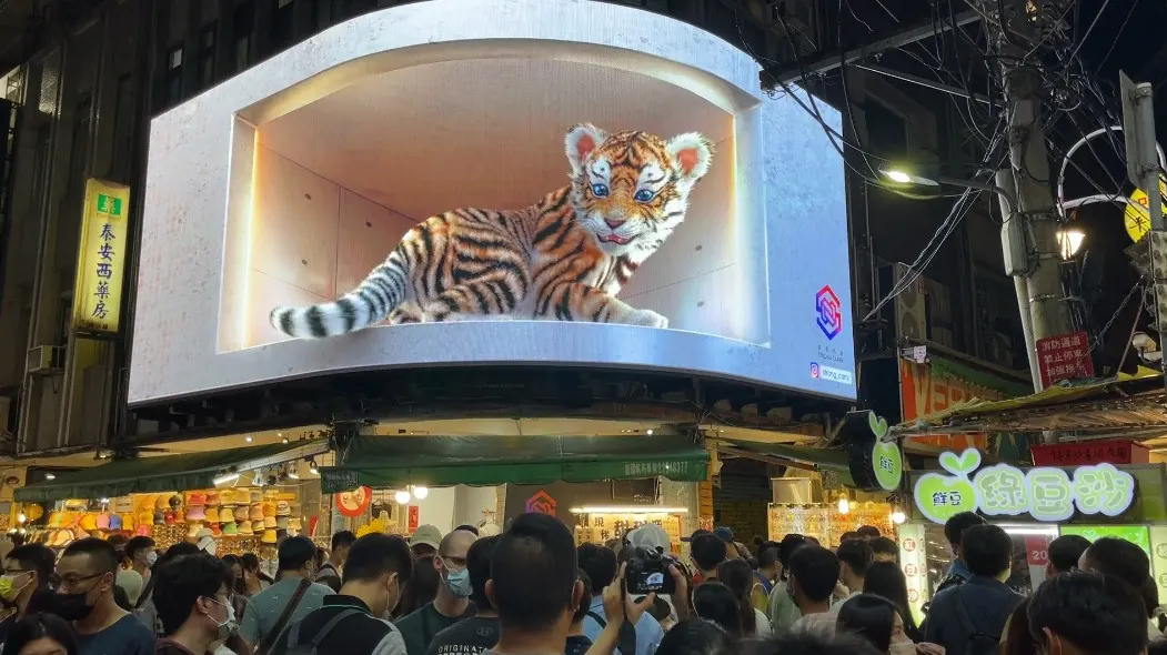 士林夜市超吸睛大型萌虎